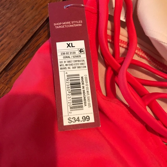 Merona One Piece coral swimsuit - Picture 5 of 6